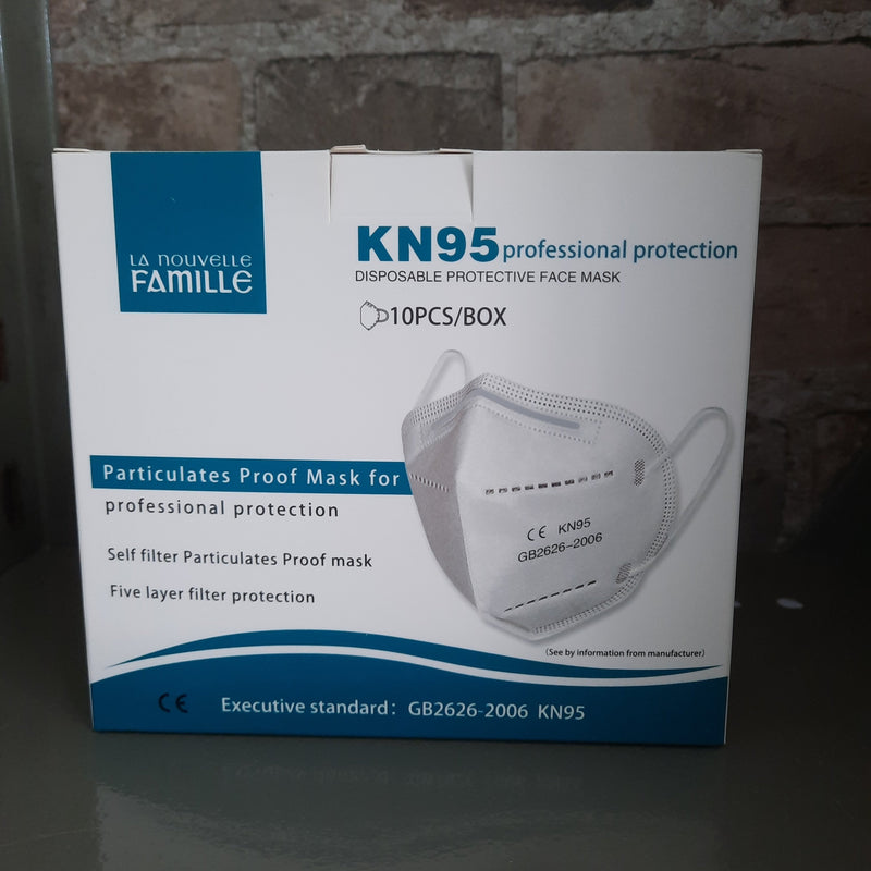 Masques de protection respiratoire KN95, boîte de 10 masques