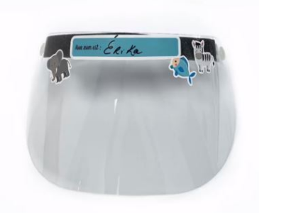 VISIÈRE DE PROTECTION POUR ENFANTS Visière personnalisable pour enfants avec autocollants amusants
