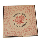 BOÎTE À PIZZA BRUNE EN CARTON ONDULÉ