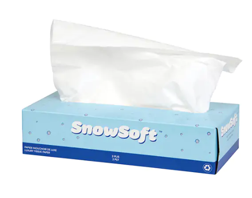 Papier-mouchoir de première qualité, 2 pli SNOWSOFT