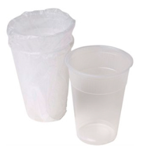 VERRE PLASTIQUE CLAIR ENVELOPPÉ INDIVIDUELLEMENT 9OZ